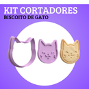 KIT CORTADORES DE BISCOITO - TEMA GATOS (4 MODELOS)