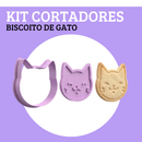 KIT CORTADORES DE BISCOITO - TEMA GATOS (4 MODELOS)