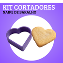 KIT CORTADORES DE BISCOITO - NAIPE DE BARALHO (4 MODELOS)