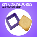 KIT CORTADORES DE BISCOITO - NAIPE DE BARALHO (4 MODELOS)