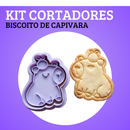 KIT CORTADORES DE BISCOITO - TEMA CAPIVARA (5 MODELOS)