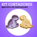 KIT CORTADORES DE BISCOITO - MUNDO DOS DINOSSAUROS (4 MODELOS BABY)