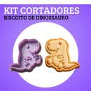 KIT CORTADORES DE BISCOITO - MUNDO DOS DINOSSAUROS (4 MODELOS BABY)