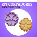 KIT CORTADORES DE BISCOITO - JARDIM ENCANTADO (3 MODELOS DE FLORES)