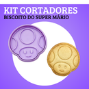 KIT CORTADORES DE BISCOITO - MUNDO SUPER MÁRIO (4 MODELOS)