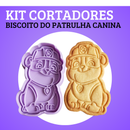 KIT CORTADORES DE BISCOITO - PATRULHA CANINA (EQUIPE COMPLETA)