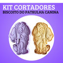 KIT CORTADORES DE BISCOITO - PATRULHA CANINA (EQUIPE COMPLETA)